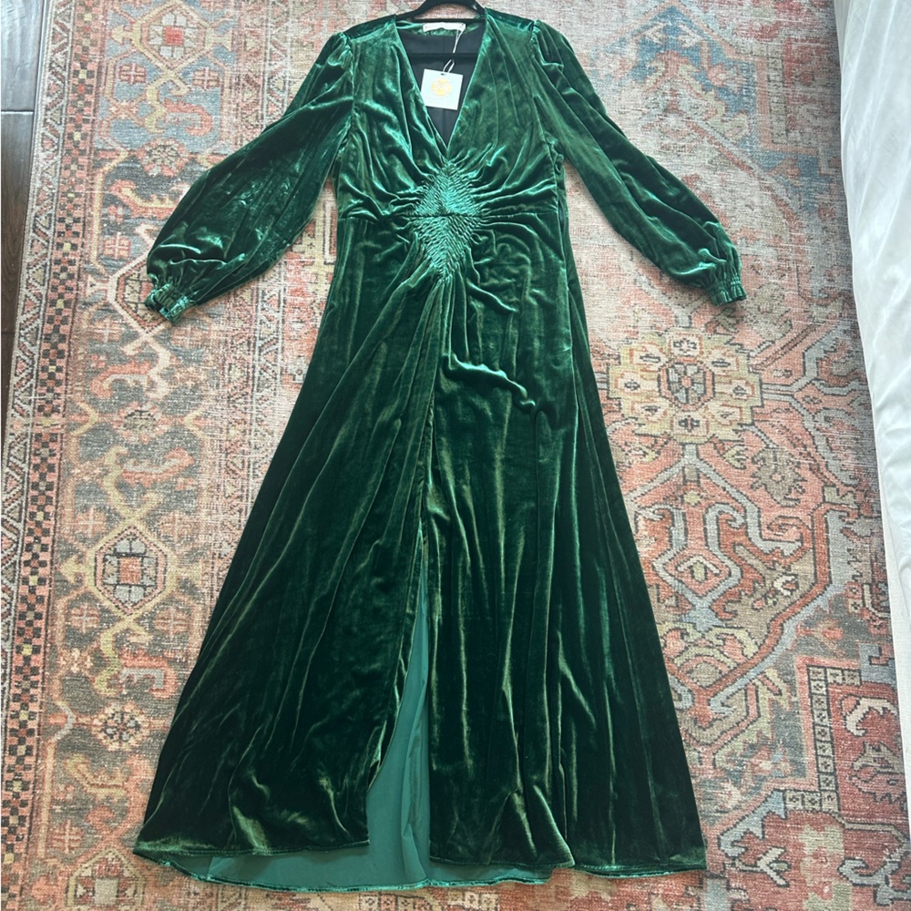 Marie Oliver Pine Green Elsabeth Dress